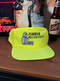 Vintage 80s Johnson Mill and Elevator Neon Hat