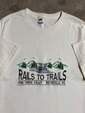 Vintage Rails to Trails Embroidered Tee (L)