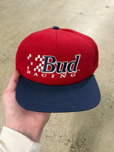 Vintage 90s Bud Racing Two-Tone SnapBack Hat