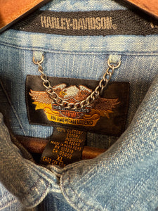 Vintage Harley Davidson Denim Shirt (WXL)