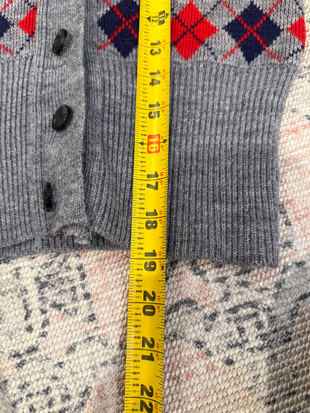 Vintage 70s Cardigan Sweater Vest (WS)