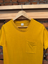 Load image into Gallery viewer, 70s/80s Derby Yellow Pocket T-Shirt(S/M)
