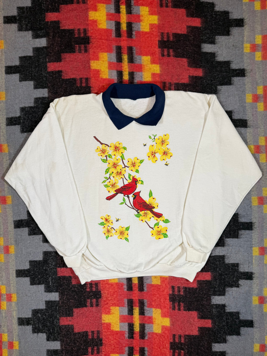 Vintage Cardinal Collared Sweatshirt (WXL)