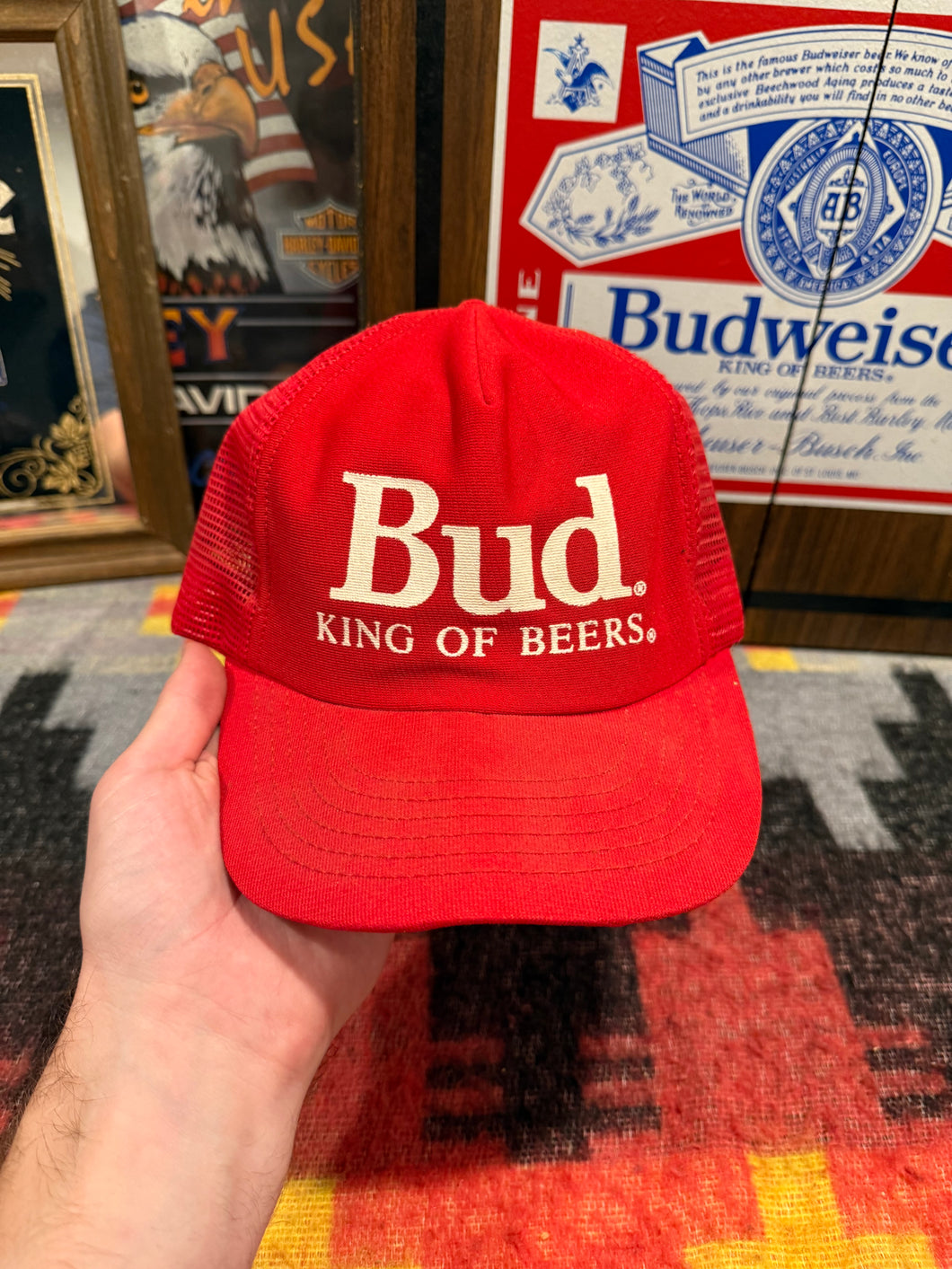 Vintage Budweiser Kit of Beers Trucker Hat