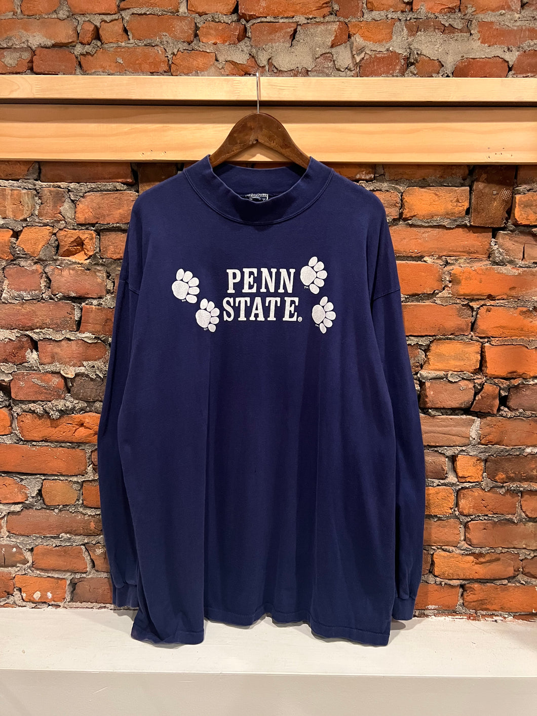 Vintage Penn State Mock Neck Longsleeve (XL)(Flaws)