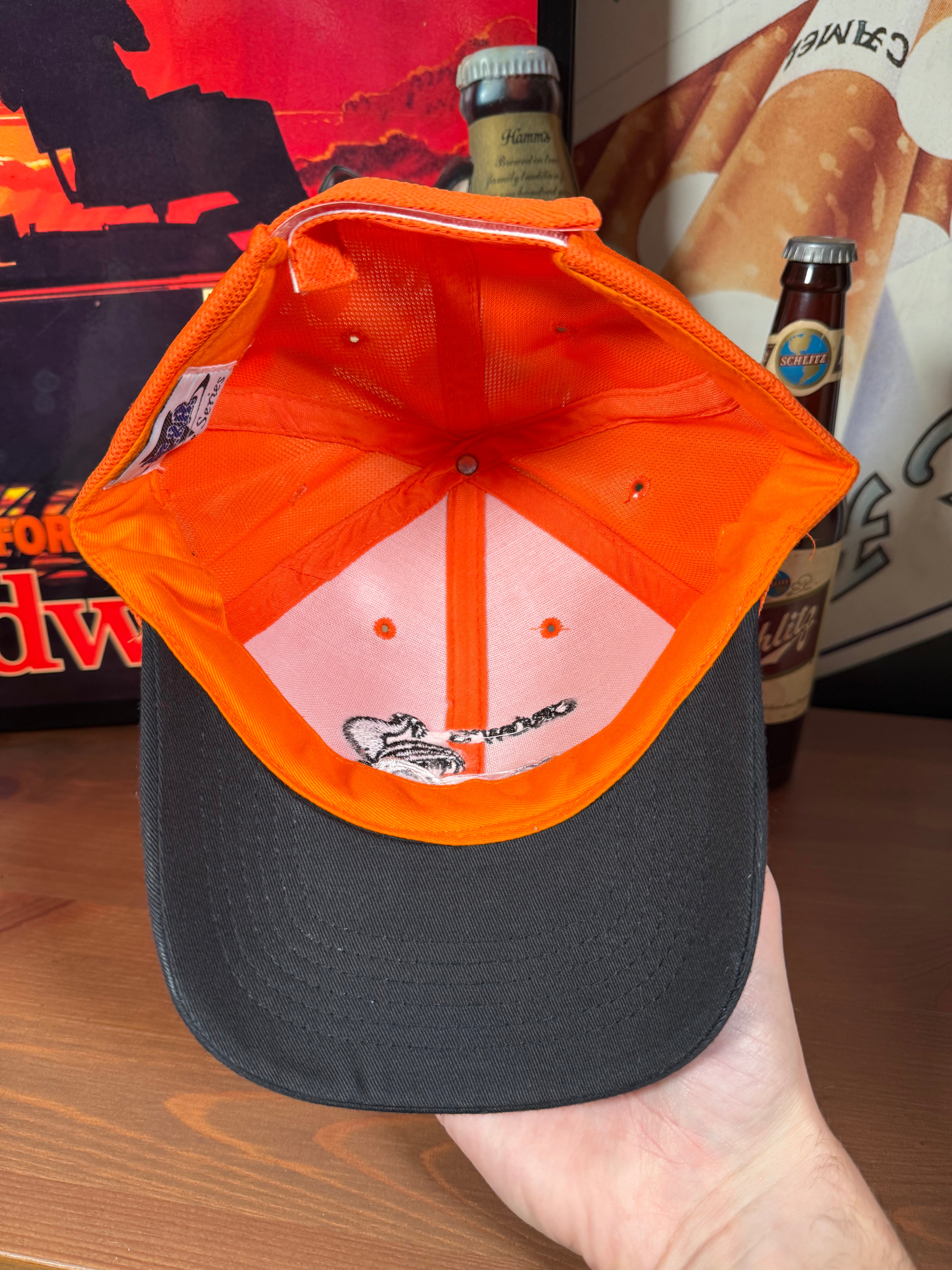 Vintage Y2K Crows Seed Orange and Black Hat