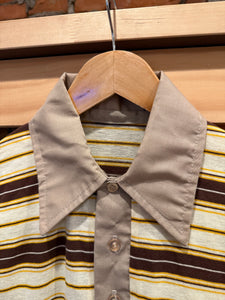 True Vintage Dagger Collar Longsleeve Polo Shirt (S/M)