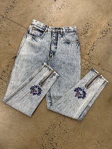 Vintage 80s Acidwash Jeans (26x28)