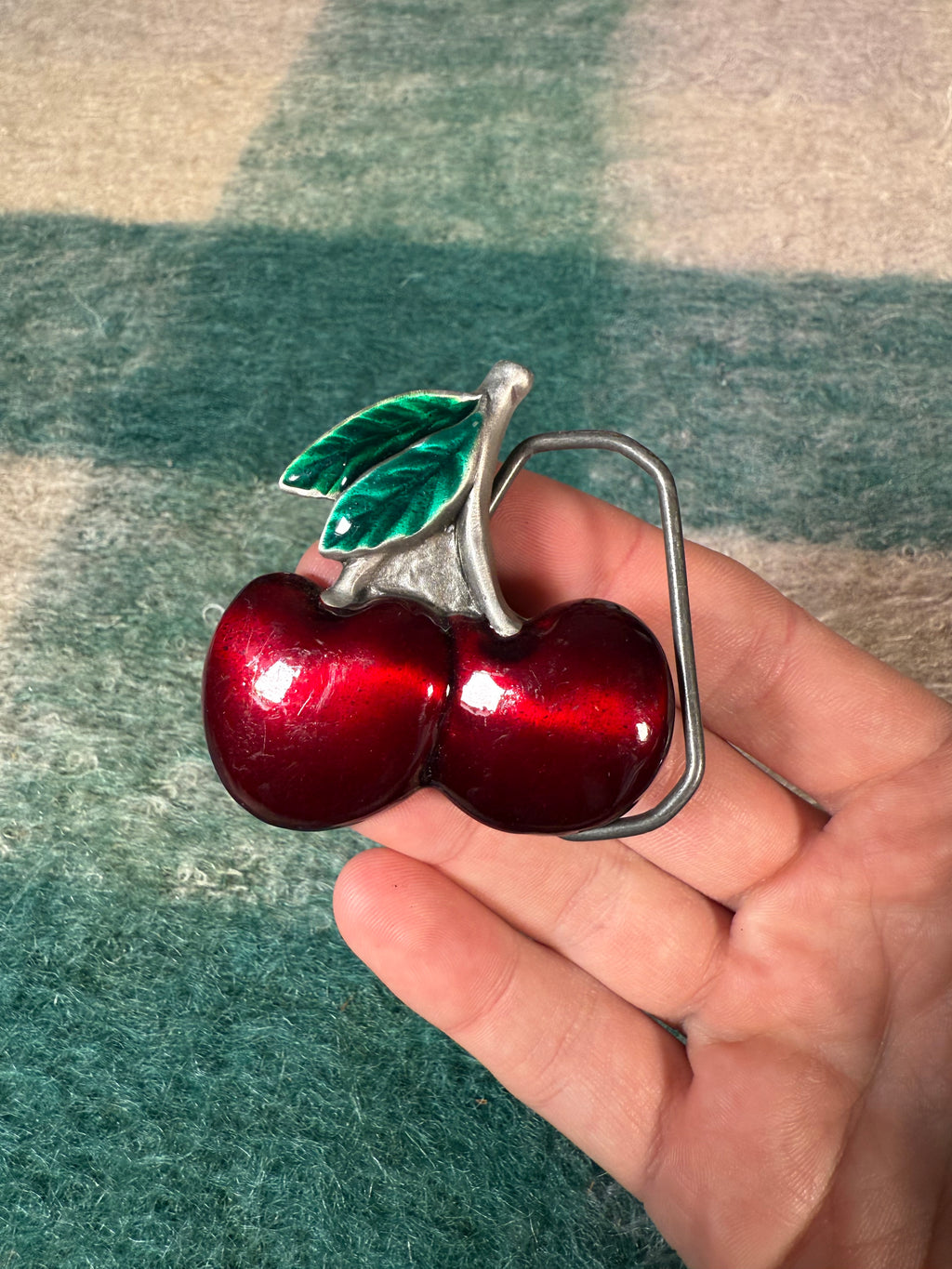 Vintage 2000s Cherry Belt Buckle
