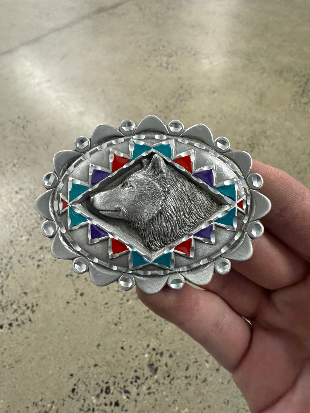 Vintage Wolf Head Belt Buckle