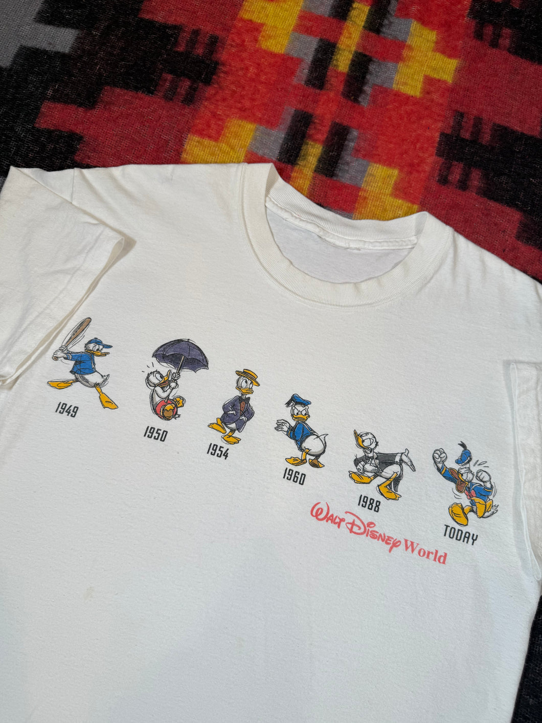 Vintage 90s Donald Duck Through The Years Double Sided Shirt (L)