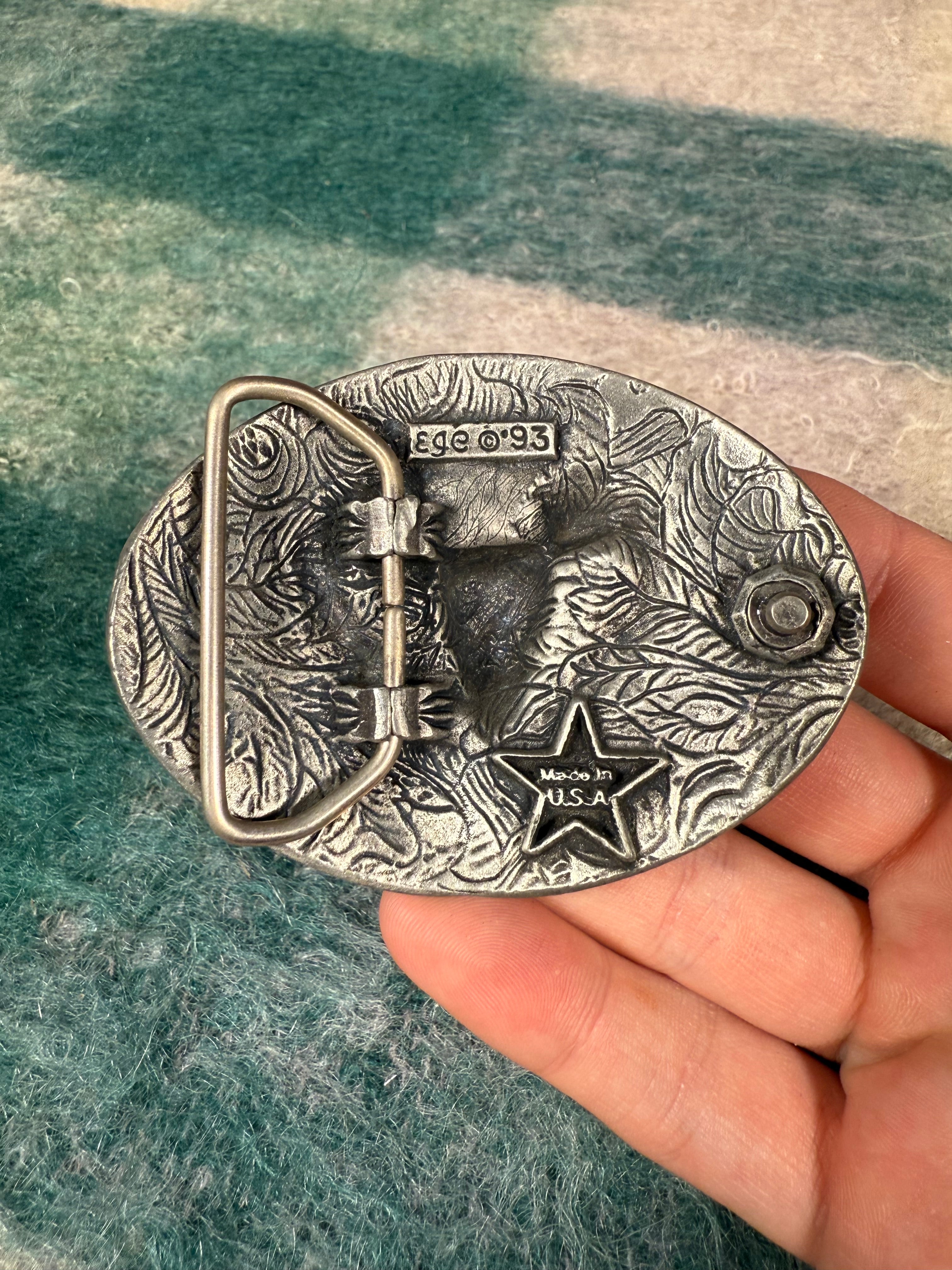 Vintage Ram Skull Belt Buckle