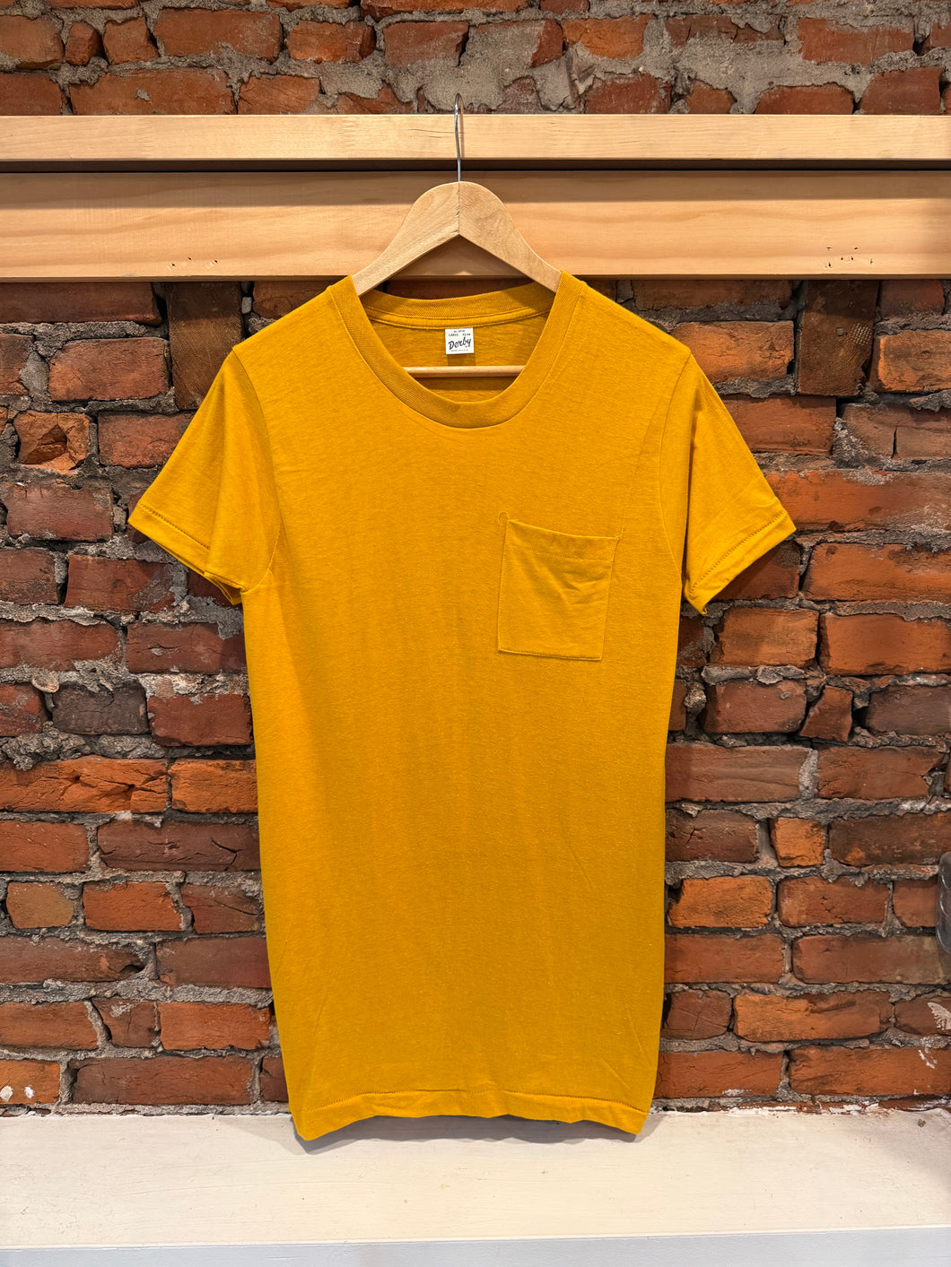 70s/80s Derby Yellow Pocket T-Shirt(S/M)