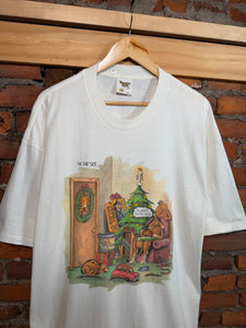 Vintage The Far Side Dogs on Christmas Shirt (2XL)