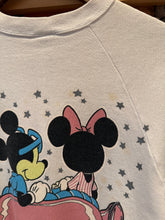 Load image into Gallery viewer, Vintage Youth Mickey And Minnie Double Sided Car Crewneck (Youth)
