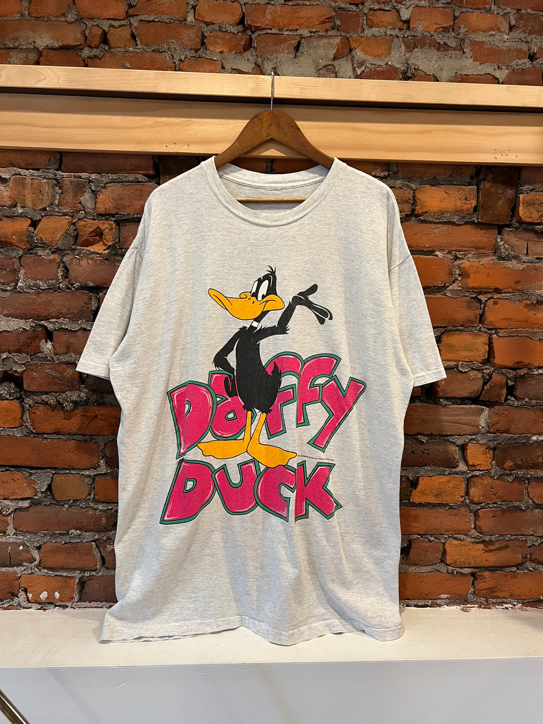 Vintage 90s Big Print Daffy Duck Tee (2XL)