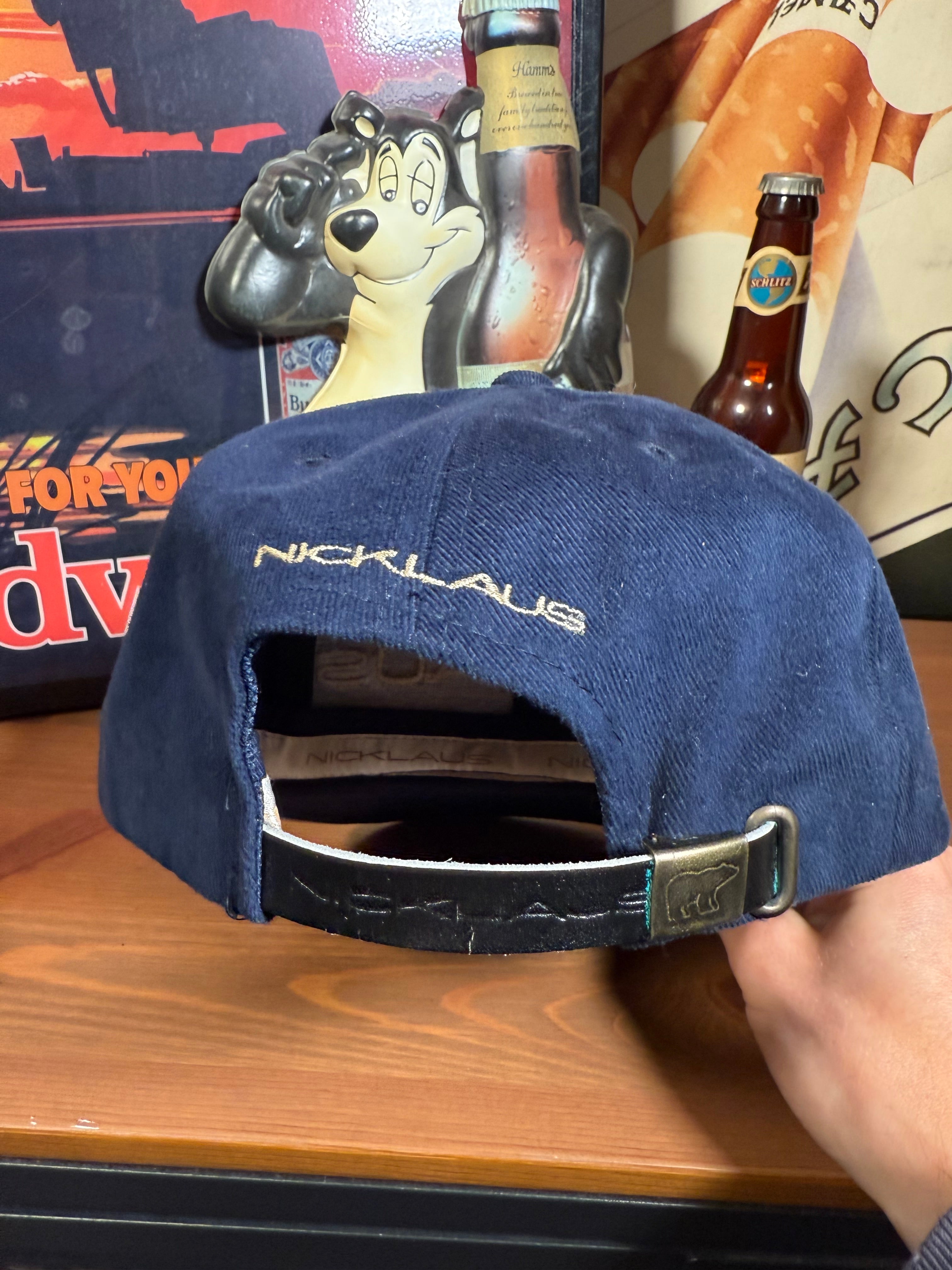 Vintage Nicklaus Golf Leather Strap Hat