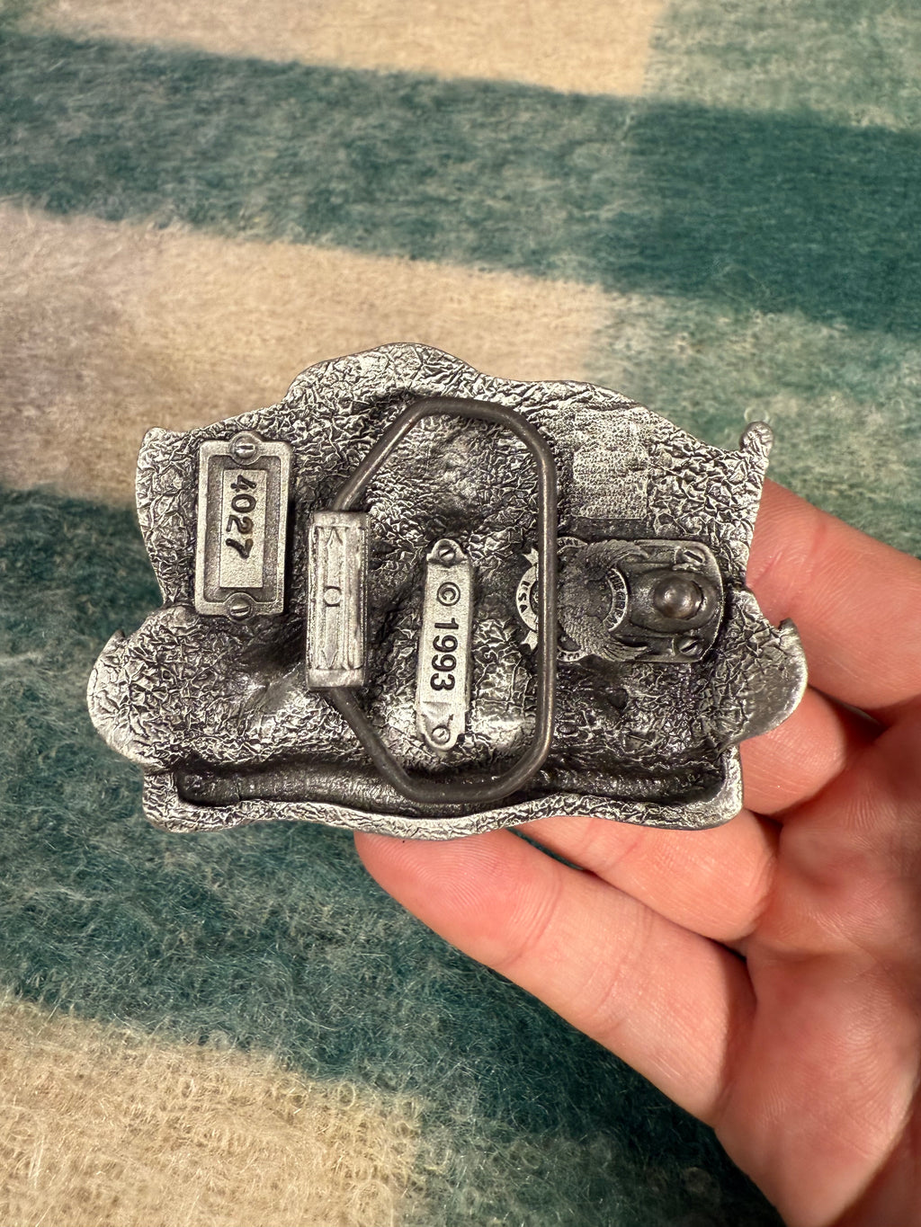 Vintage 1993 Protect Our American Heritage Belt Buckle