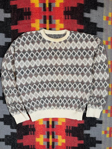 Vintage Cream Pattern Sweater (2XL)