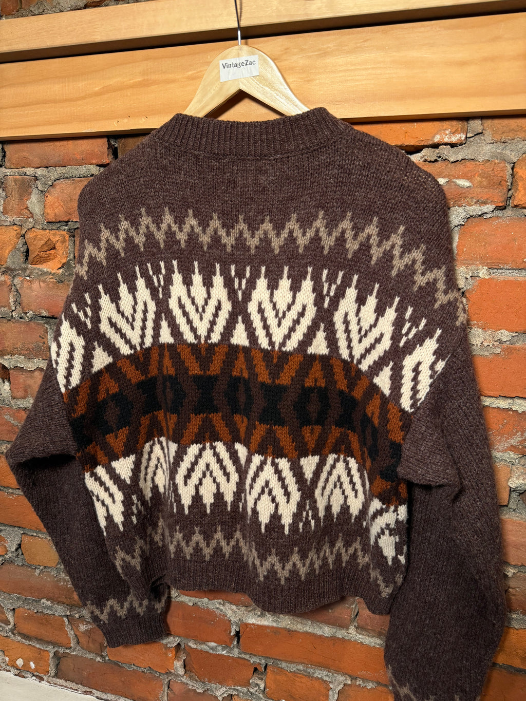 Vintage Benetton Shetland Wool Pattern Sweater (WM)