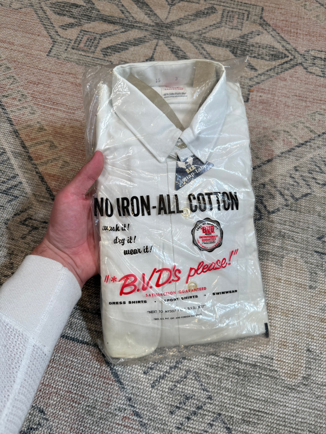 True Vintage Deadstock BVD Snap Tab Dress Shirt (15)