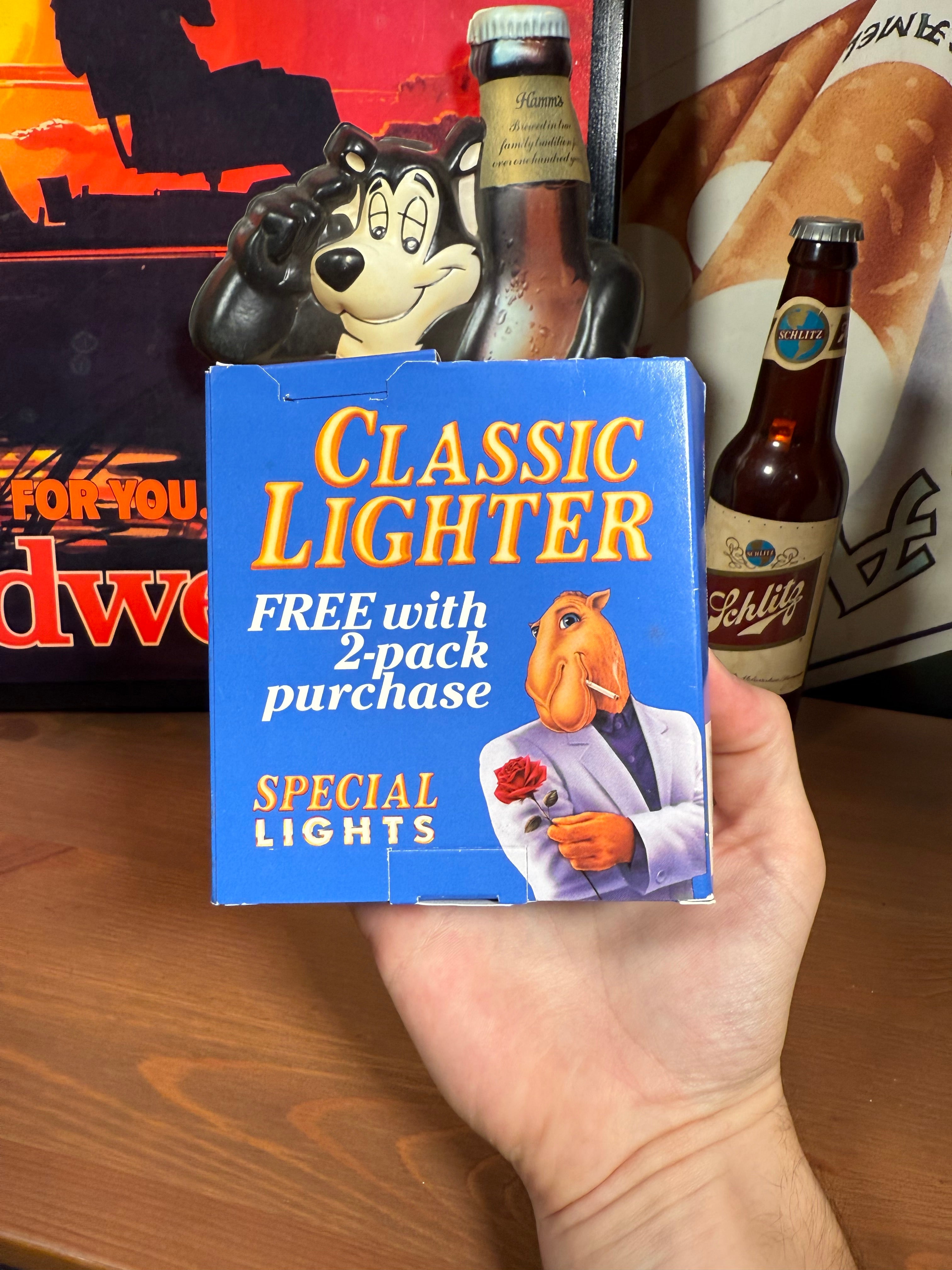 Vintage Unopened Camel Cigarettes Gold Lighter
