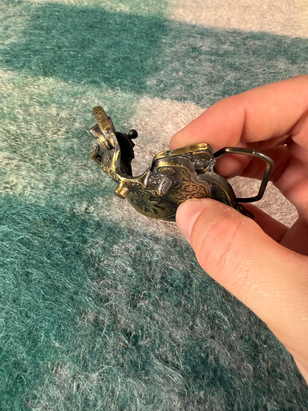 Vintage 3D Cowboy Saddle Belt Buckle