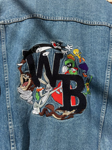 Vintage 90s Looney Tunes Embroidered Jean Jacket (M)