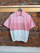 Load image into Gallery viewer, Vintage 80s Red/Pink Zip Up Collared Shirt (M)
