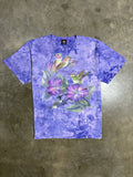 Vintage Tie Dye Hummingbird Purple T-Shirt (XL)