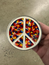 Load image into Gallery viewer, 2000s Peace Sign Belt Buckle
