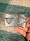 Vintage Cow Skull and Arrowhead Belt Buckle