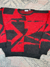 Load image into Gallery viewer, Vintage 80s Bergamo Red And Black Sweater (WXL)
