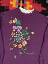 Load image into Gallery viewer, Vintage Flower Collar Purple Crewneck (WL)
