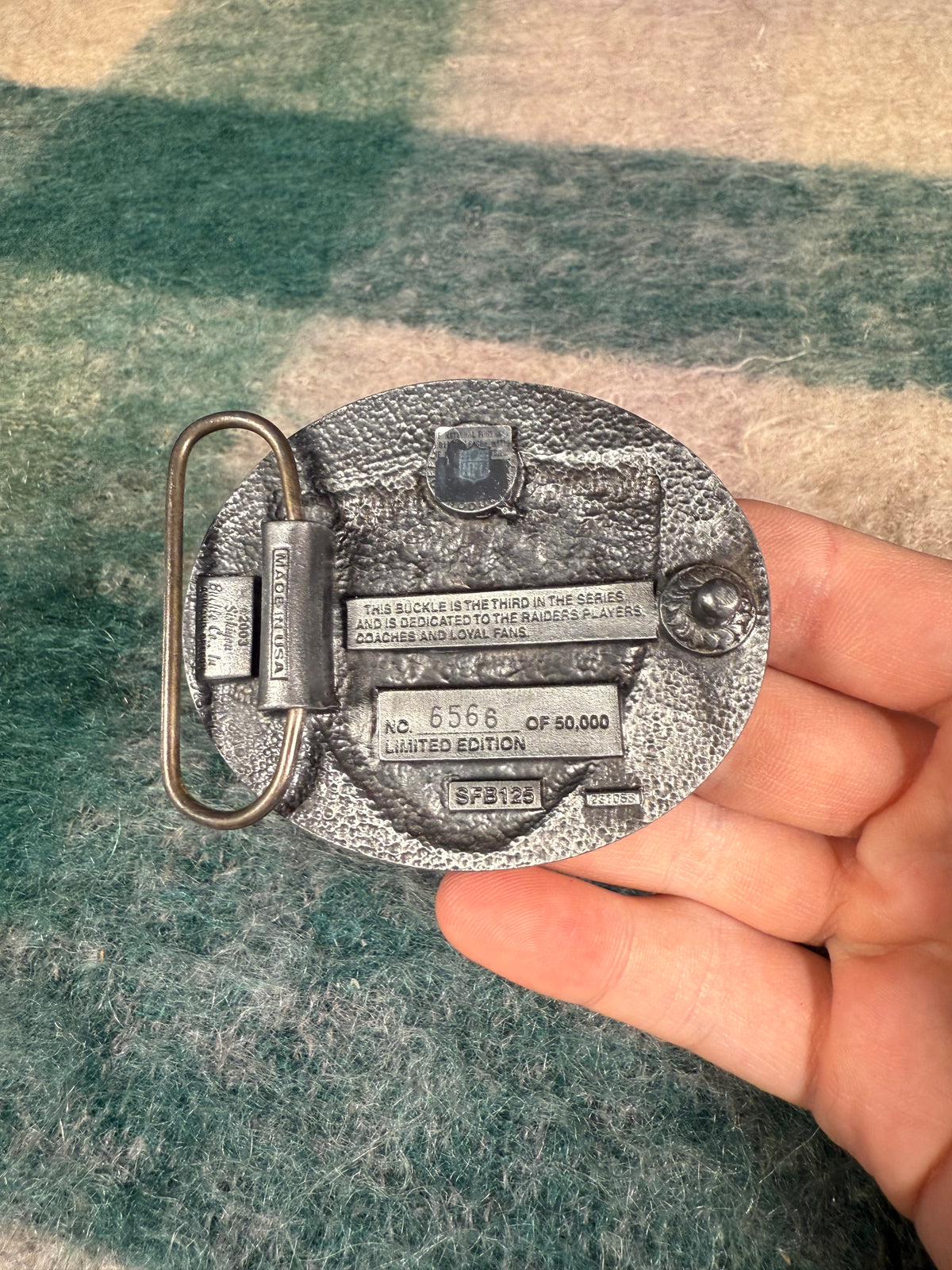Vintage 2000s Raiders Logo Belt Buckle