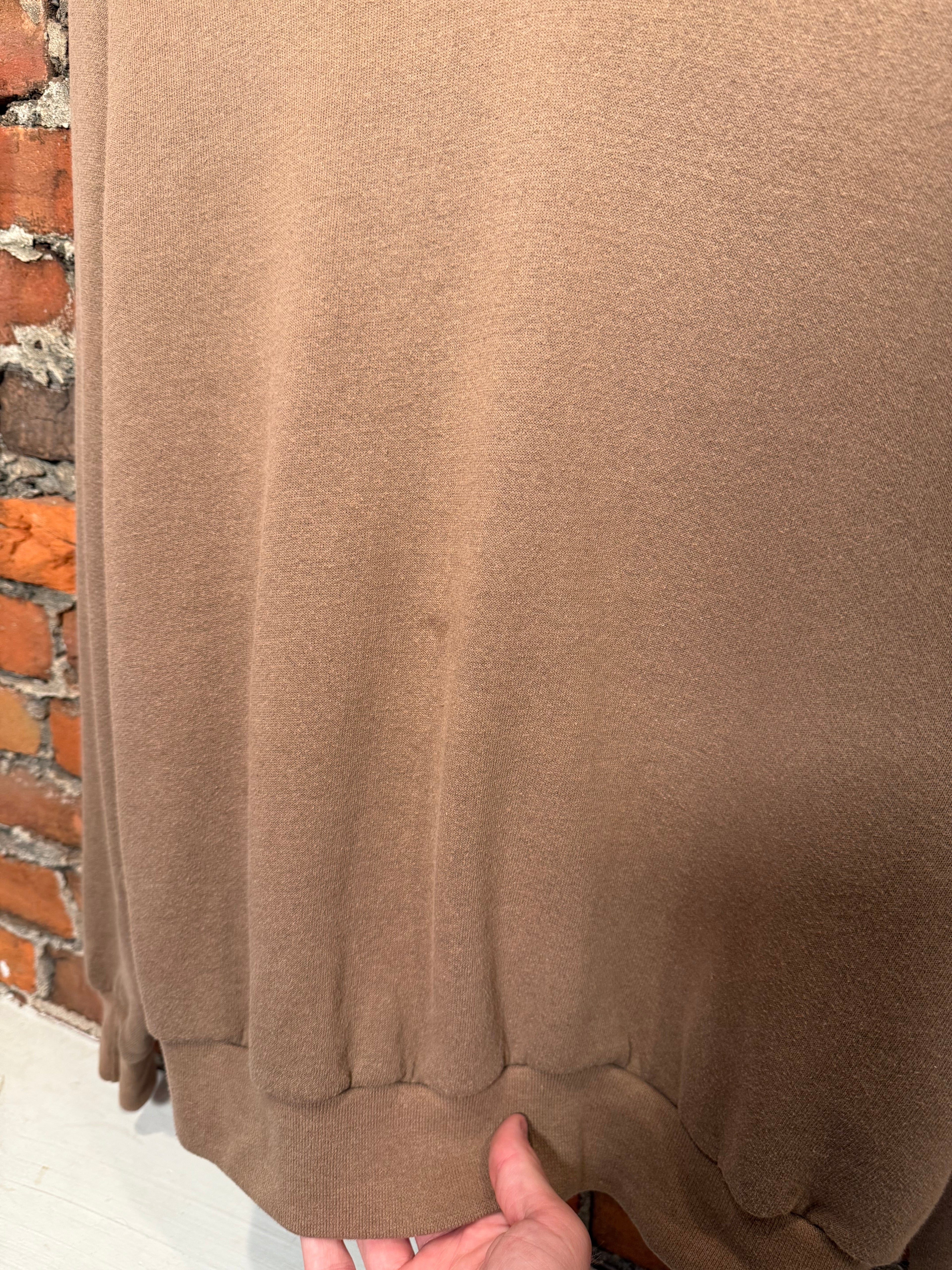 Vintage Artisans Brown Cut Collar Crewneck (M)