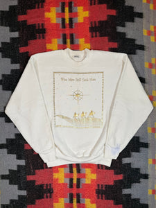 Vintage Wise Men Still Seek Him Jesus Sweatshirt (L)