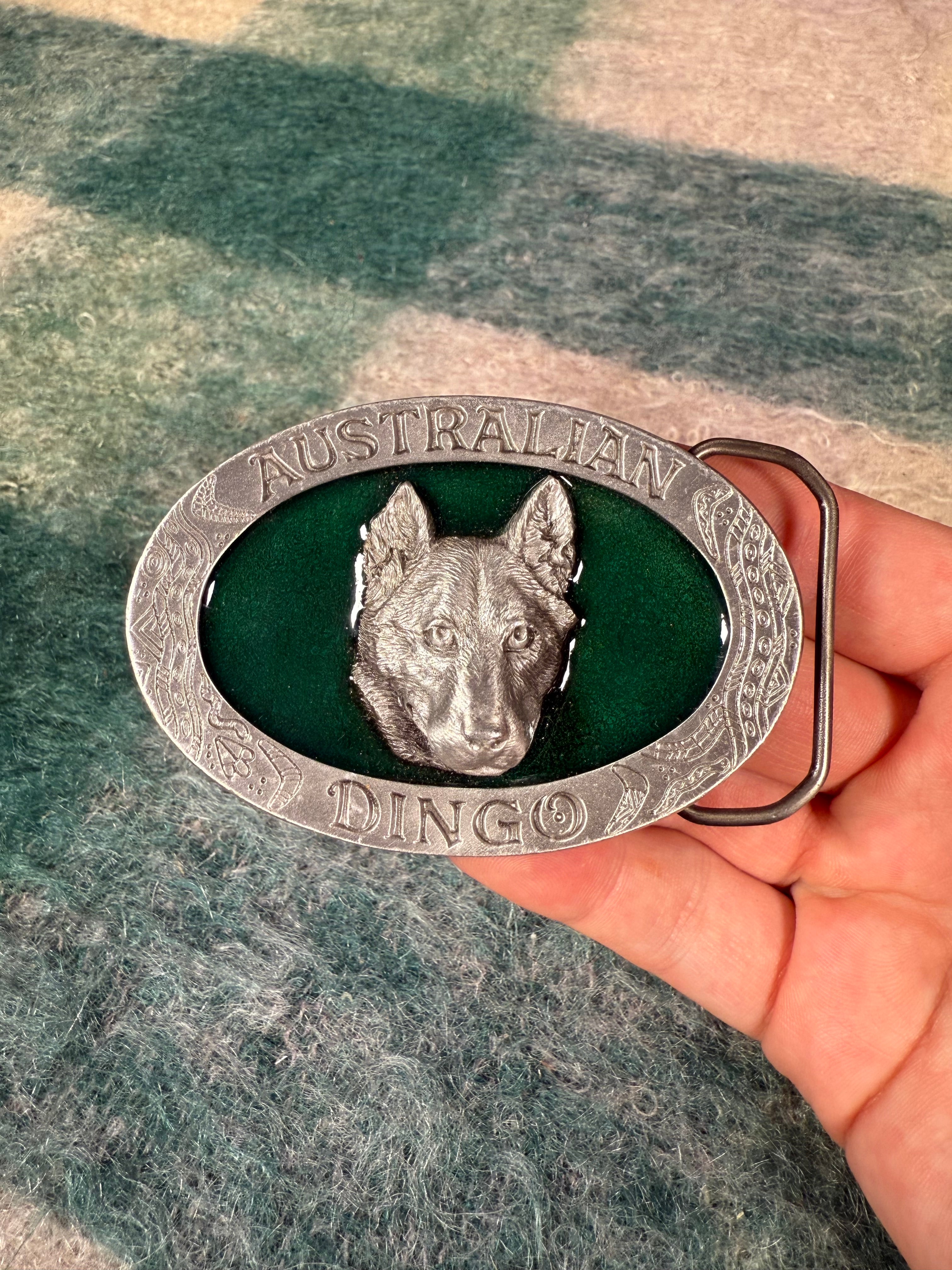 Vintage Australian Dingo Belt Buckle