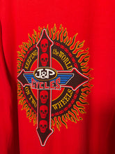 Load image into Gallery viewer, Vintage J&amp;P Cycles Flames Longsleeve Shirt (2XL)
