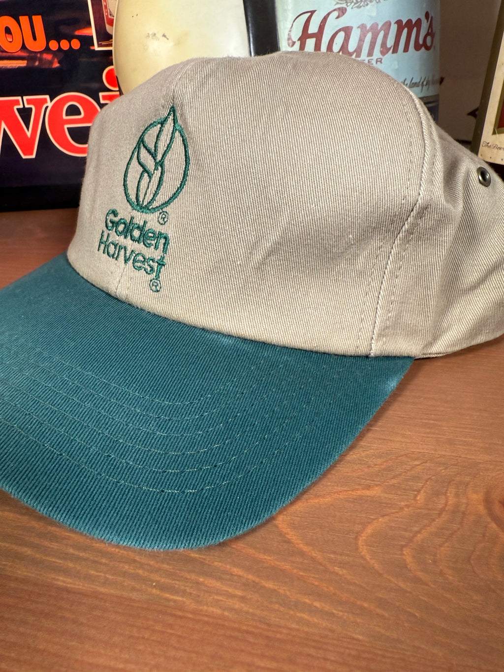 Vintage Golden Harvest Two-Tone K Products Snapback Hat