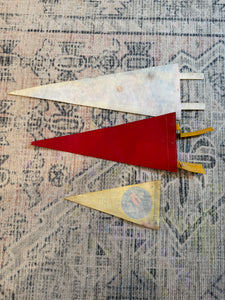 Lot of 3 Vintage Pennants - Louisville, New Orleans and North Carolina