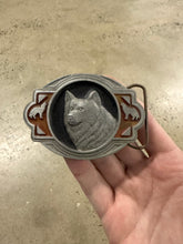 Load image into Gallery viewer, Vintage 1996 Wolf Belt Buckle
