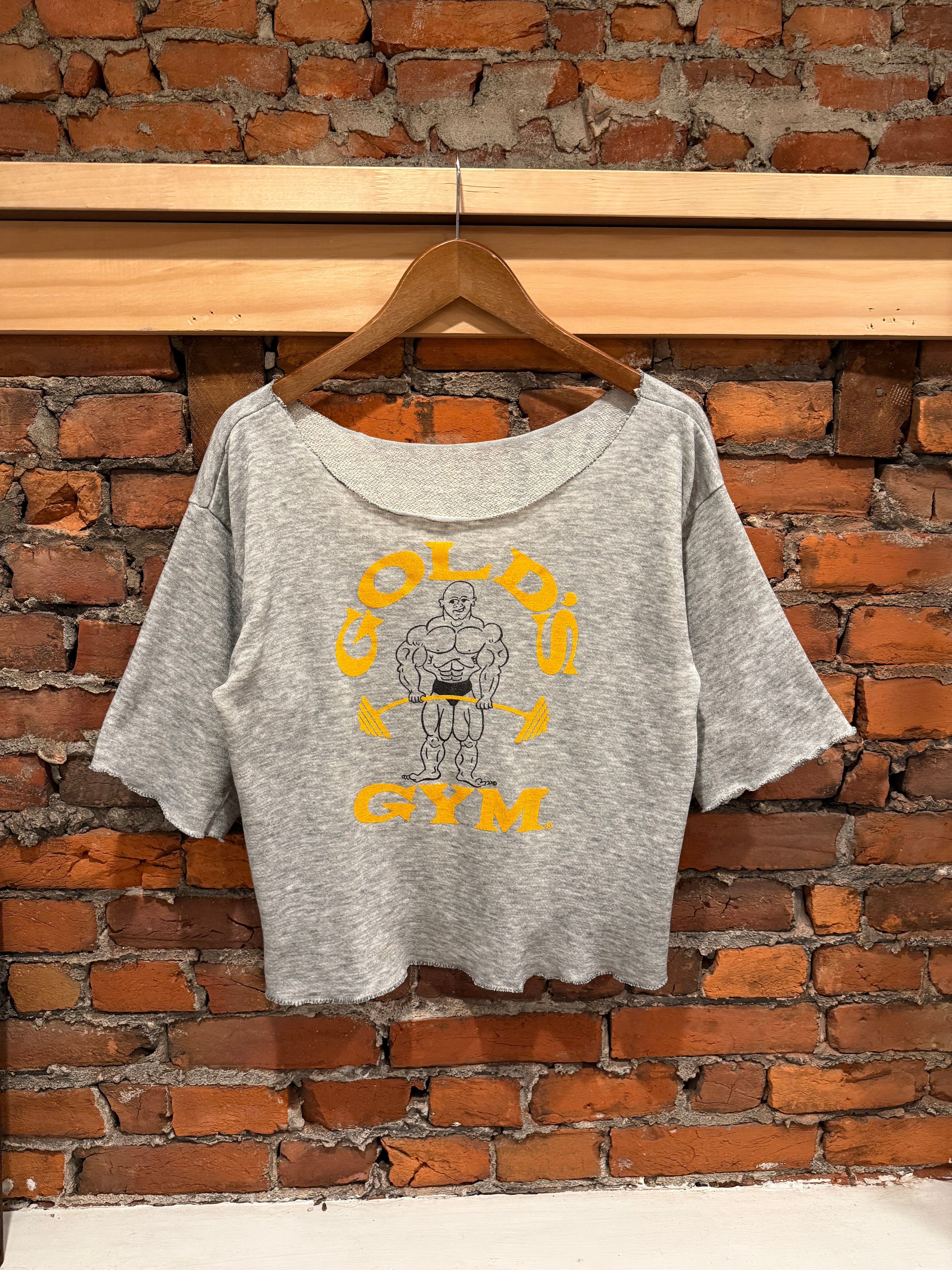 Vintage 80s Golds Gym Cutoff Sweatshirt (M)