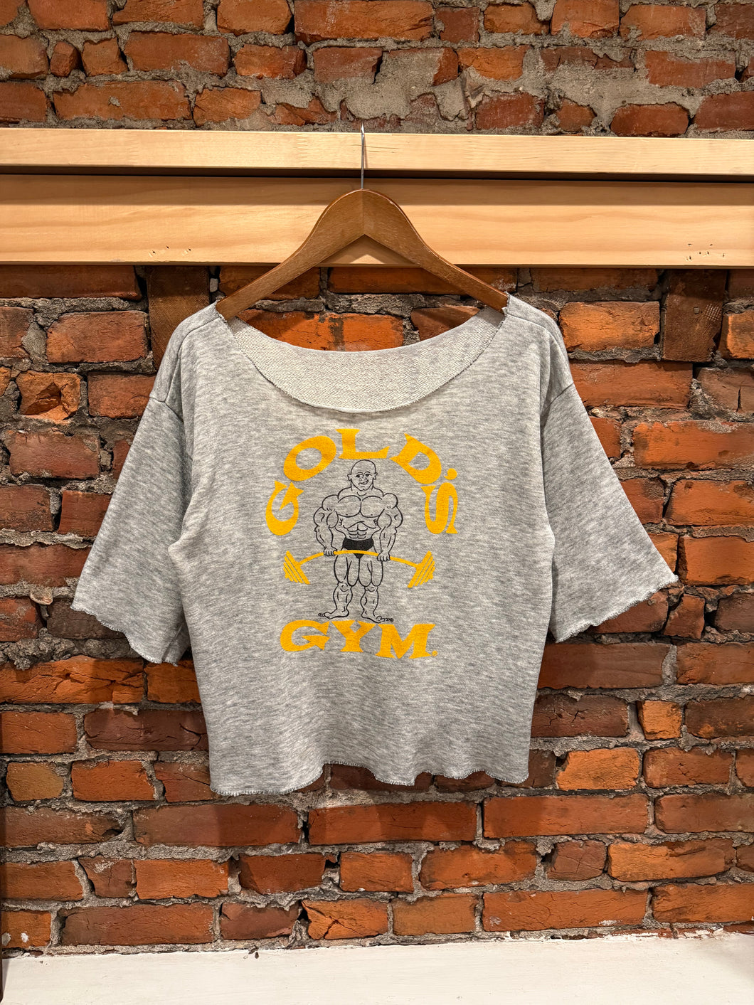 Vintage 80s Golds Gym Cutoff Sweatshirt (M)