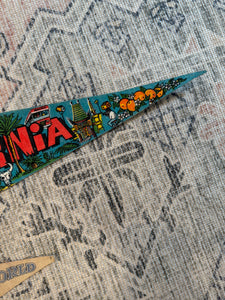 Lot of 2 Vintage Pennants - California and Sea World