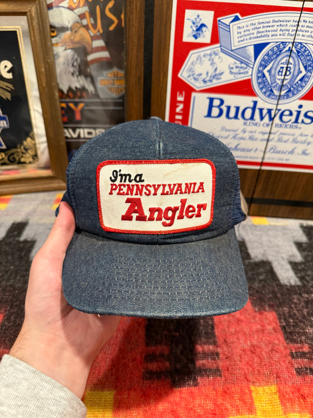 Vintage 80s Pennsylvania Angler Trucker Hat