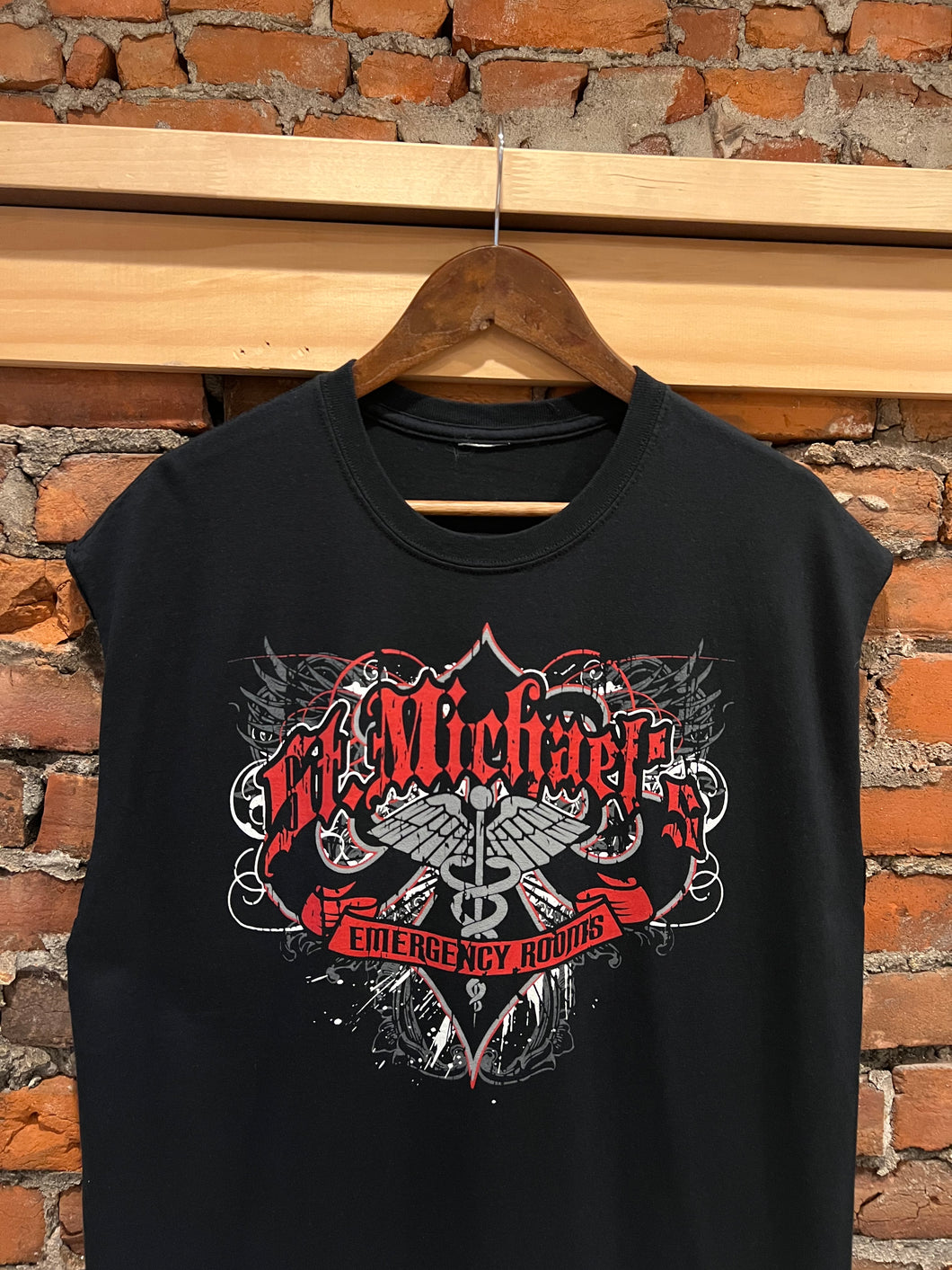 Vintage St Michaels Emergency Room Cutoff Shirt (L)