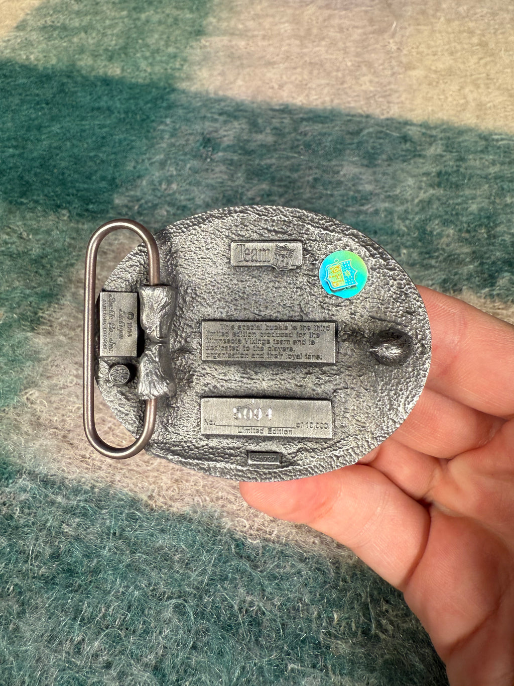 Vintage Minnesota Viking Helmet Belt Buckle