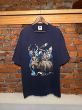 Load image into Gallery viewer, Vintage 90s Wildlife Blue T-Shirt (2XL)
