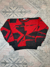 Load image into Gallery viewer, Vintage 80s Bergamo Red And Black Sweater (WXL)
